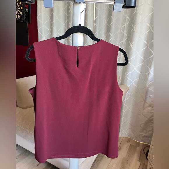 Calvin Klein Embellished Pleated Sleeveless
Top - Picture 3 of 4